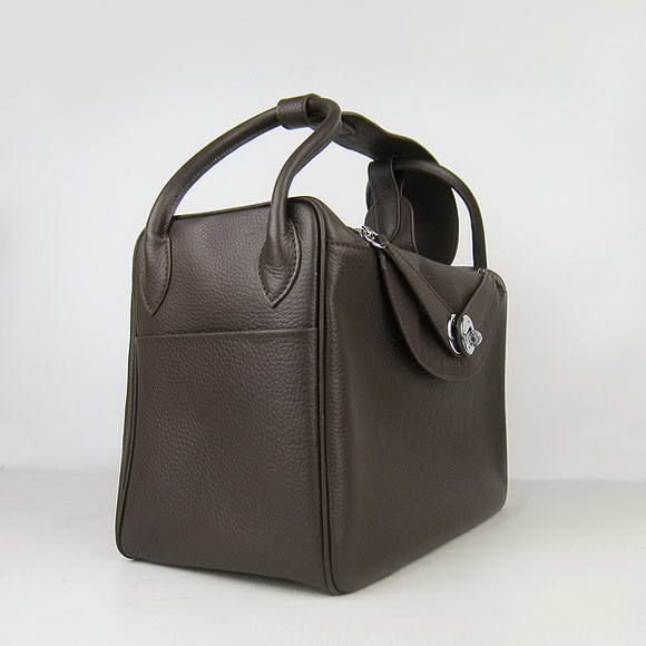 High Quality Replica Hermes Lindy 26CM Shoulder Bag Dark Coffee - Click Image to Close